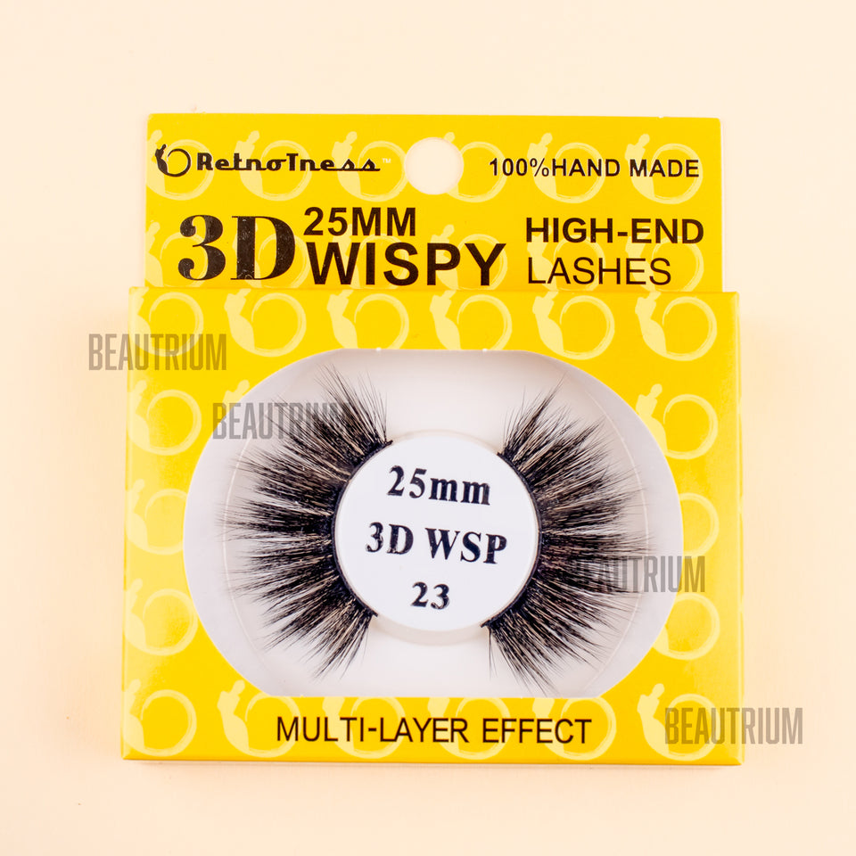 RetroTress 3D 25mm Wispy High-End Lashes Mink HAND MADE Eyelashes Bulk Variety Mixed Dramatic Long Soft Fluffy Wispy Bold Big False Eyelashes Makeup