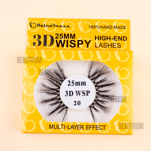 RetroTress 3D 25mm Wispy High-End Lashes Mink HAND MADE Eyelashes Bulk Variety Mixed Dramatic Long Soft Fluffy Wispy Bold Big False Eyelashes Makeup