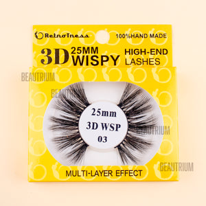 RetroTress 3D 25mm Wispy High-End Lashes Mink HAND MADE Eyelashes Bulk Variety Mixed Dramatic Long Soft Fluffy Wispy Bold Big False Eyelashes Makeup