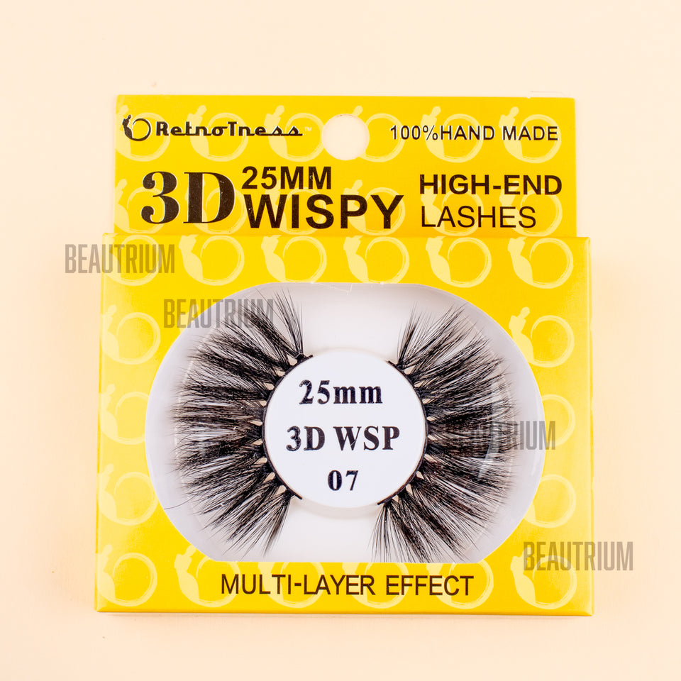 RetroTress 3D 25mm Wispy High-End Lashes Mink HAND MADE Eyelashes Bulk Variety Mixed Dramatic Long Soft Fluffy Wispy Bold Big False Eyelashes Makeup