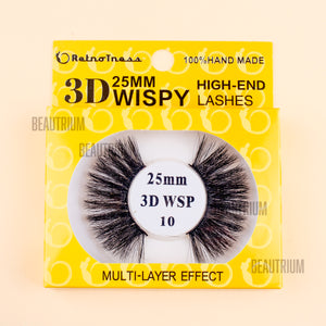 RetroTress 3D 25mm Wispy High-End Lashes Mink HAND MADE Eyelashes Bulk Variety Mixed Dramatic Long Soft Fluffy Wispy Bold Big False Eyelashes Makeup