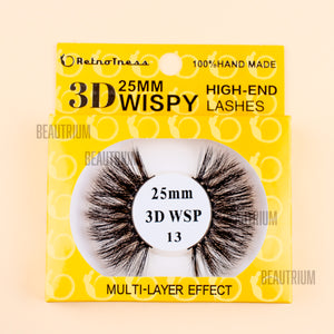 RetroTress 3D 25mm Wispy High-End Lashes Mink HAND MADE Eyelashes Bulk Variety Mixed Dramatic Long Soft Fluffy Wispy Bold Big False Eyelashes Makeup