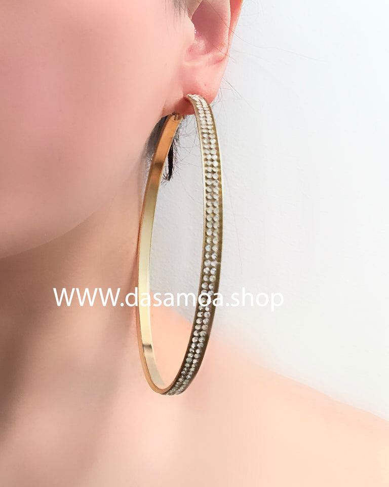 The Violet Rose Gold Thick Hoop Earrings – Modern Gents